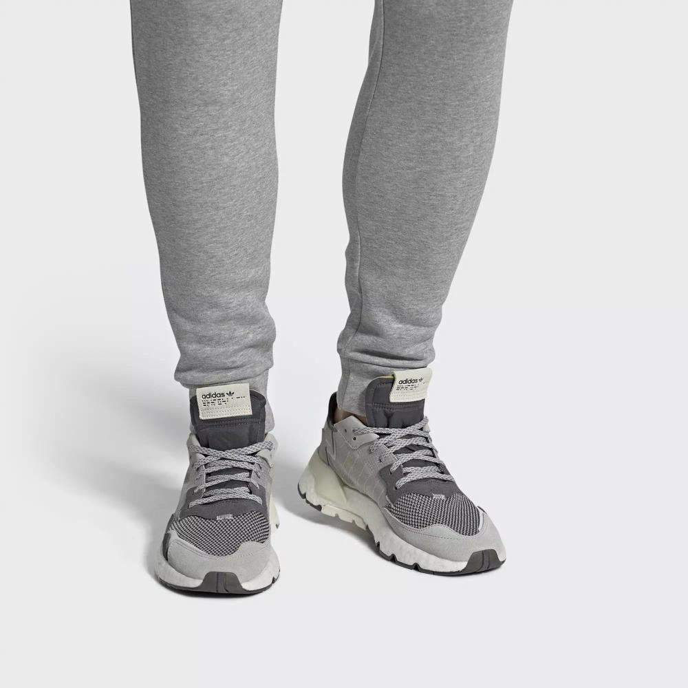 Adidas Nite Jogger Tenis Grises Para Mujer (MX-68592)
